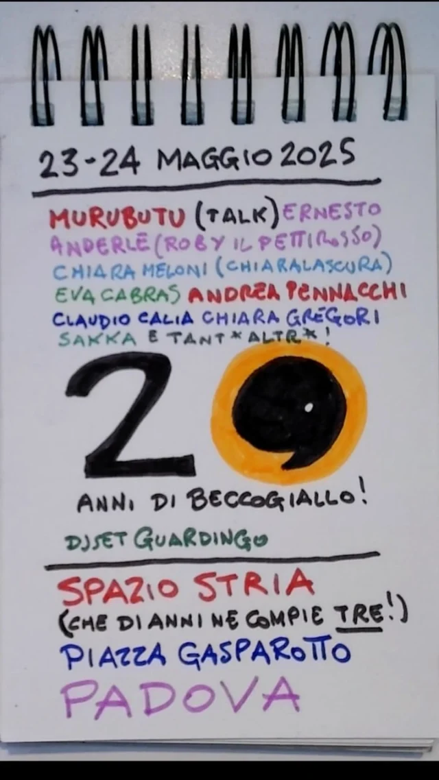 📅 #savethedate 
📌 #buoncompleanno #beccogiallo, buon compleanno @spazio.stria 🥳

#ventiannidibeccogiallo