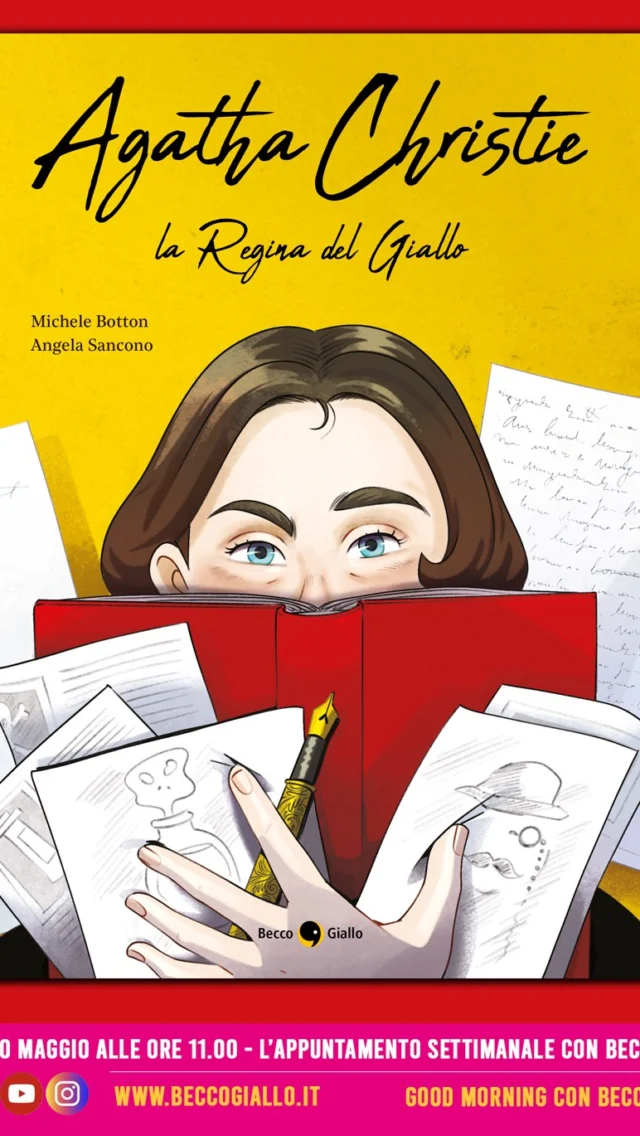 📌 @michele_botton e @angela.che.disegna presentano al #goodmorningconbeccogiallo la #biografia a #fumetti “Agatha Christie. La regina del Giallo”, ora disponibile #inlibreria.