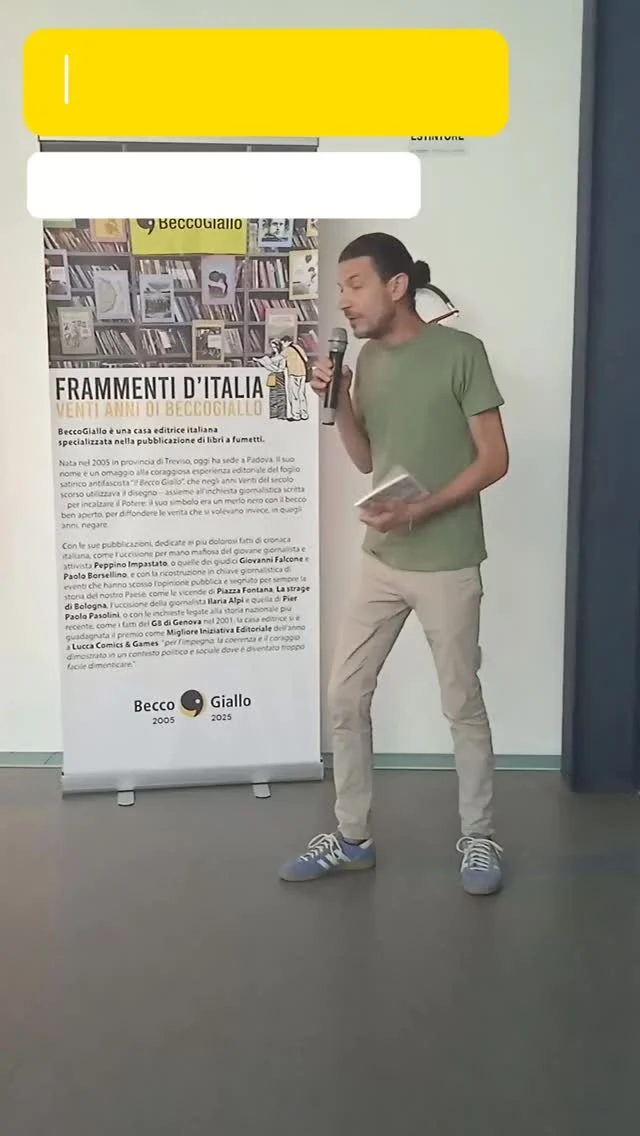 📅 Sabato 21 giugno è stata inaugurata la mostra “Frammenti d’Italia” #ventiannidibeccogiallo organizzata da @comunepadova Assessorato alla Cultura presso il Centro Culturale San Gaetano di #Padova, la città dove ha sede la casa editrice.
📌 Riproponiamo l’intervento introduttivo di Guido Ostanel, direttore editoriale, suddividendolo in quattro parti, come le sezioni in cui è organizzata l’esposizione. 📍 Un viaggio nei nostri vent’anni, a partire dalla collana dedicata alla #cronaca a #fumetti, oggi #misteriditalia.

1️⃣ #frammentiditaliabeccogiallo 1 di 4